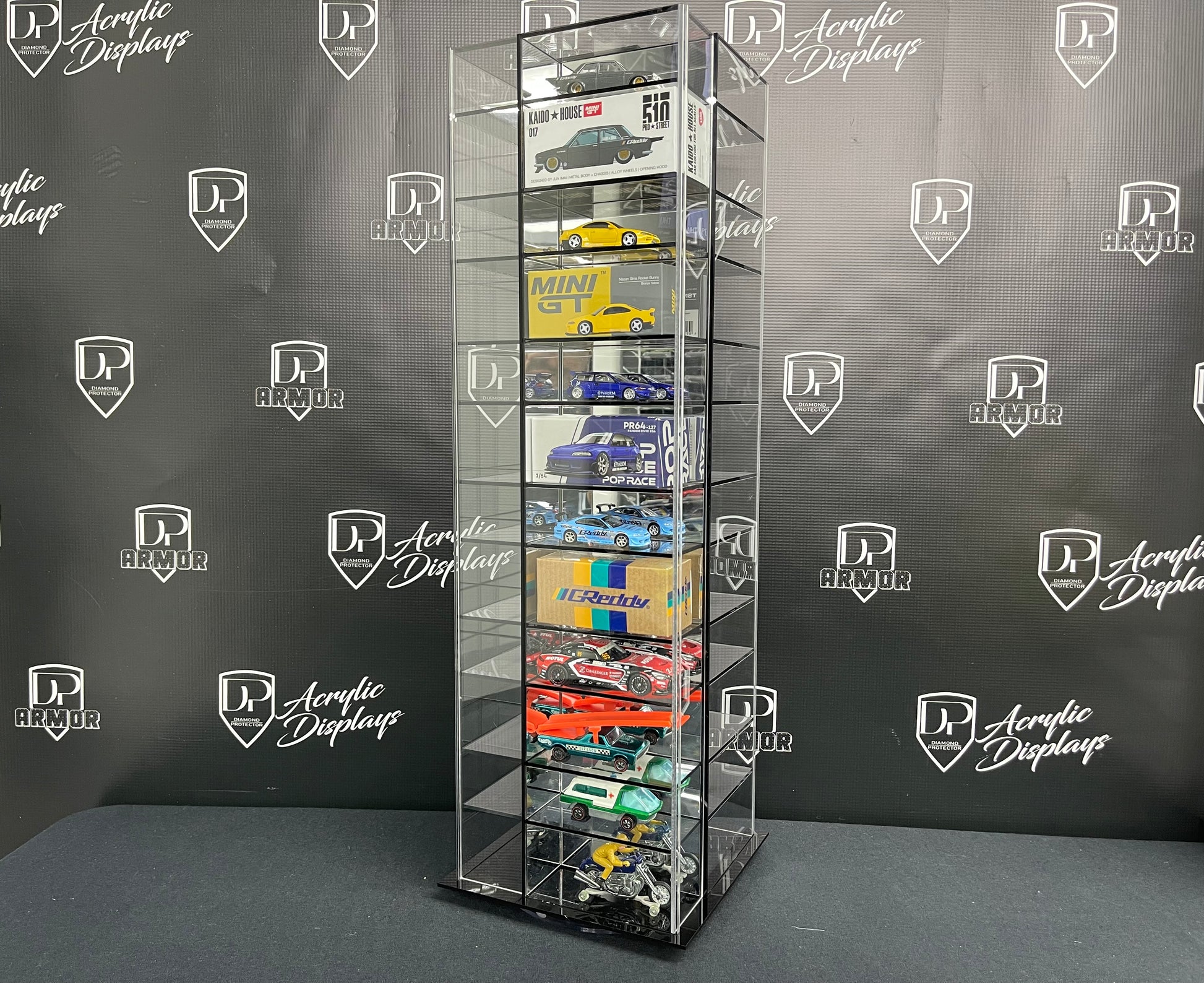 Kaido House/Mini GT Spinning Acrylic Display - Premium  from Diamond Protector - Shop now at Diamond Protector