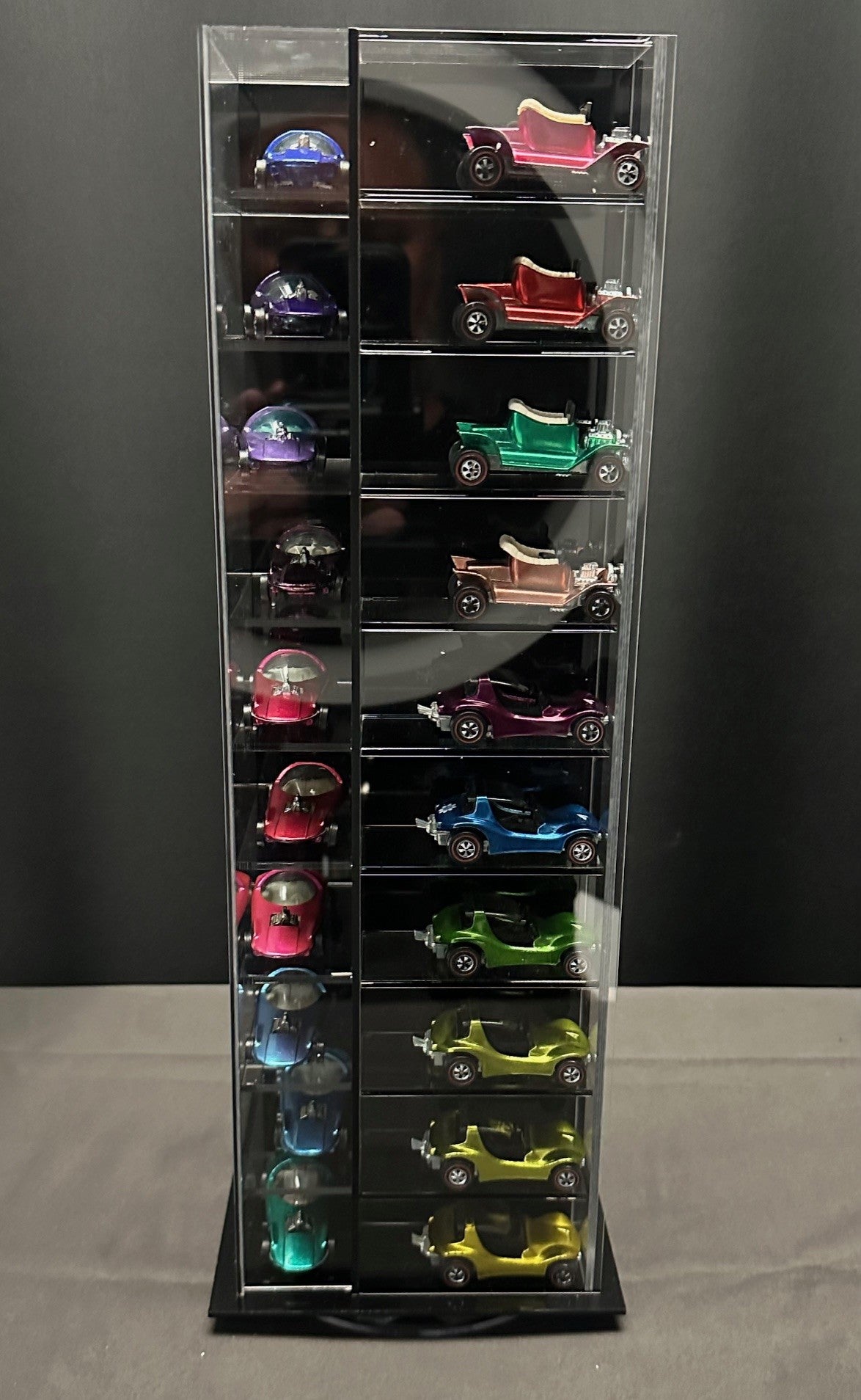 40-Car Spinning Acrylic Display Retailer Case - Black Back - Premium  from Diamond Protector - Shop now at Diamond Protector