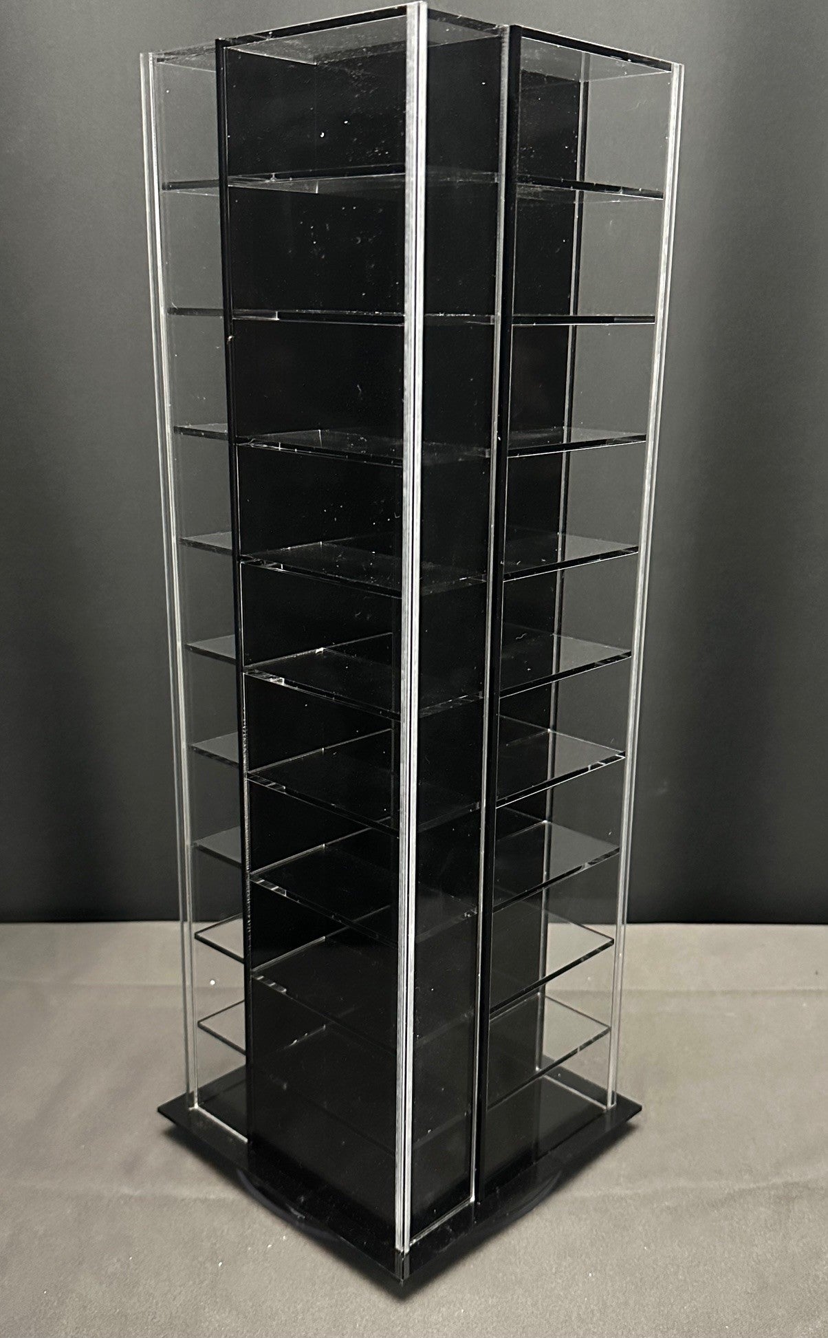 40-Car Spinning Acrylic Display Retailer Case - Black Back - Premium  from Diamond Protector - Shop now at Diamond Protector