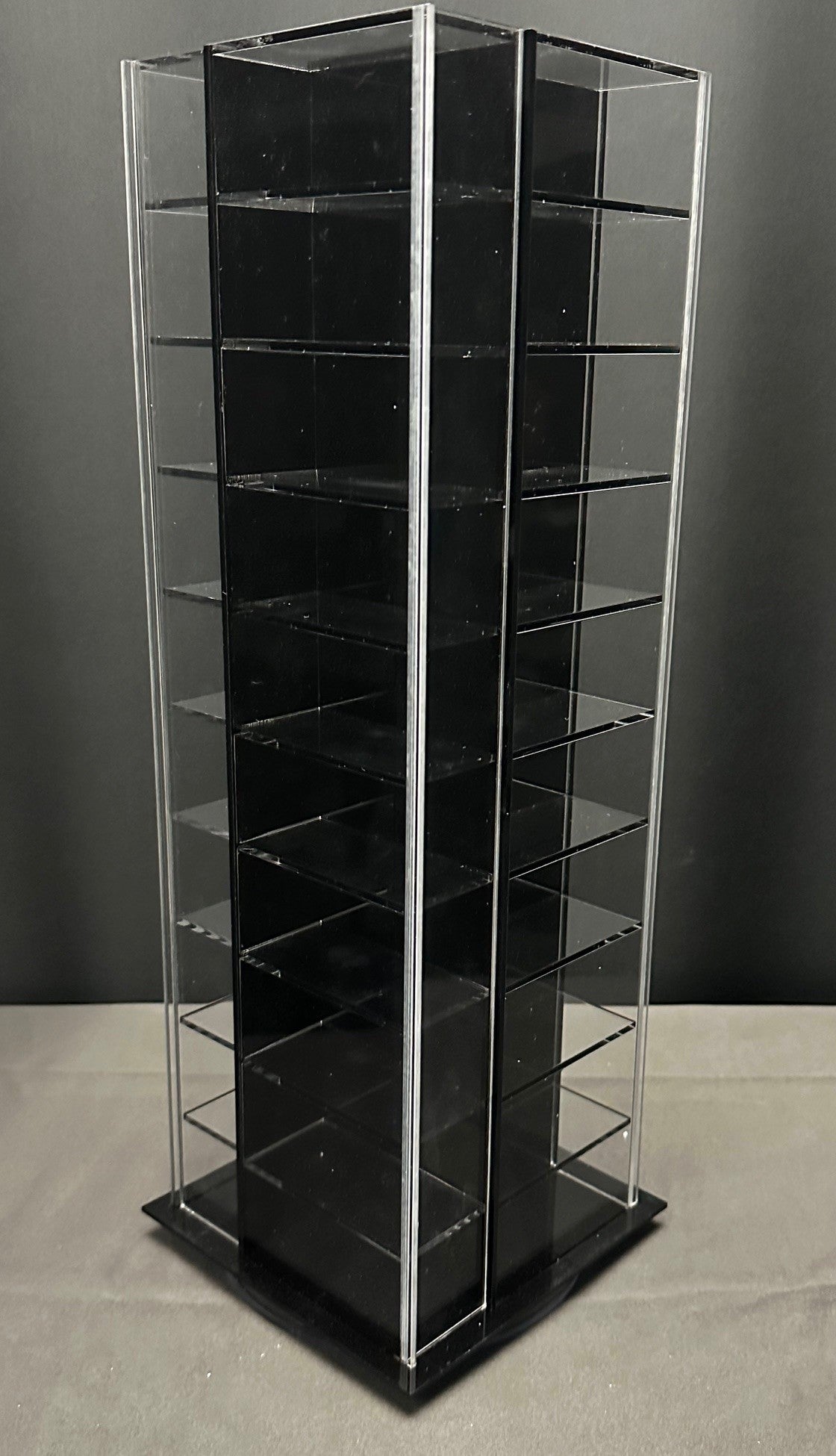 40-Car Spinning Acrylic Display Retailer Case - Black Back - Premium  from Diamond Protector - Shop now at Diamond Protector