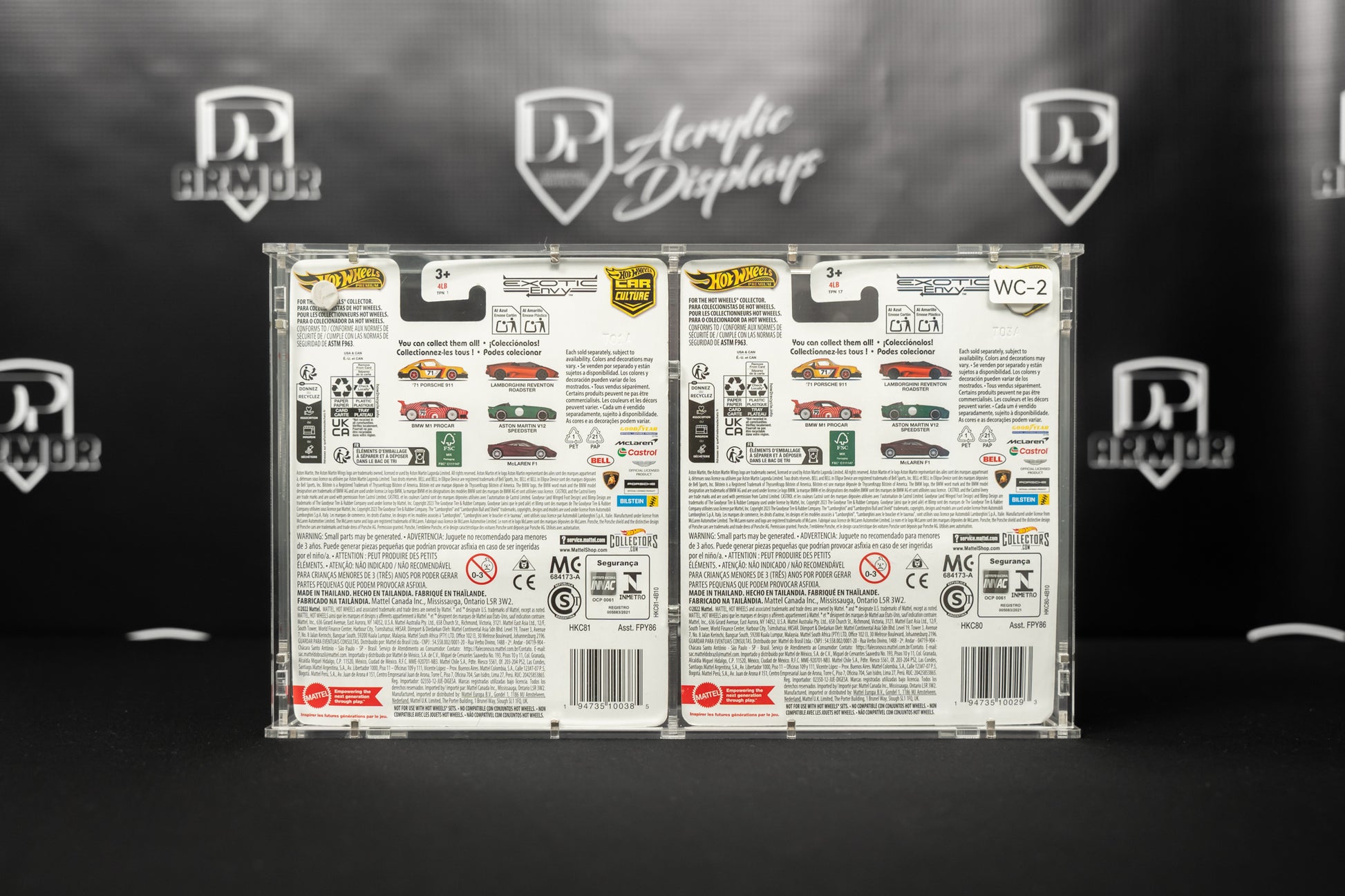 Hot Wheels Premium 2-Car Acrylic Display 2 Pack (WC-2) - Premium  from Diamond Protector - Shop now at Diamond Protector