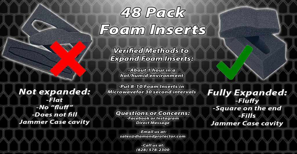 Die-Cut Foam Inserts - 48 Pack - Premium  from Diamond Protector - Shop now at Diamond Protector