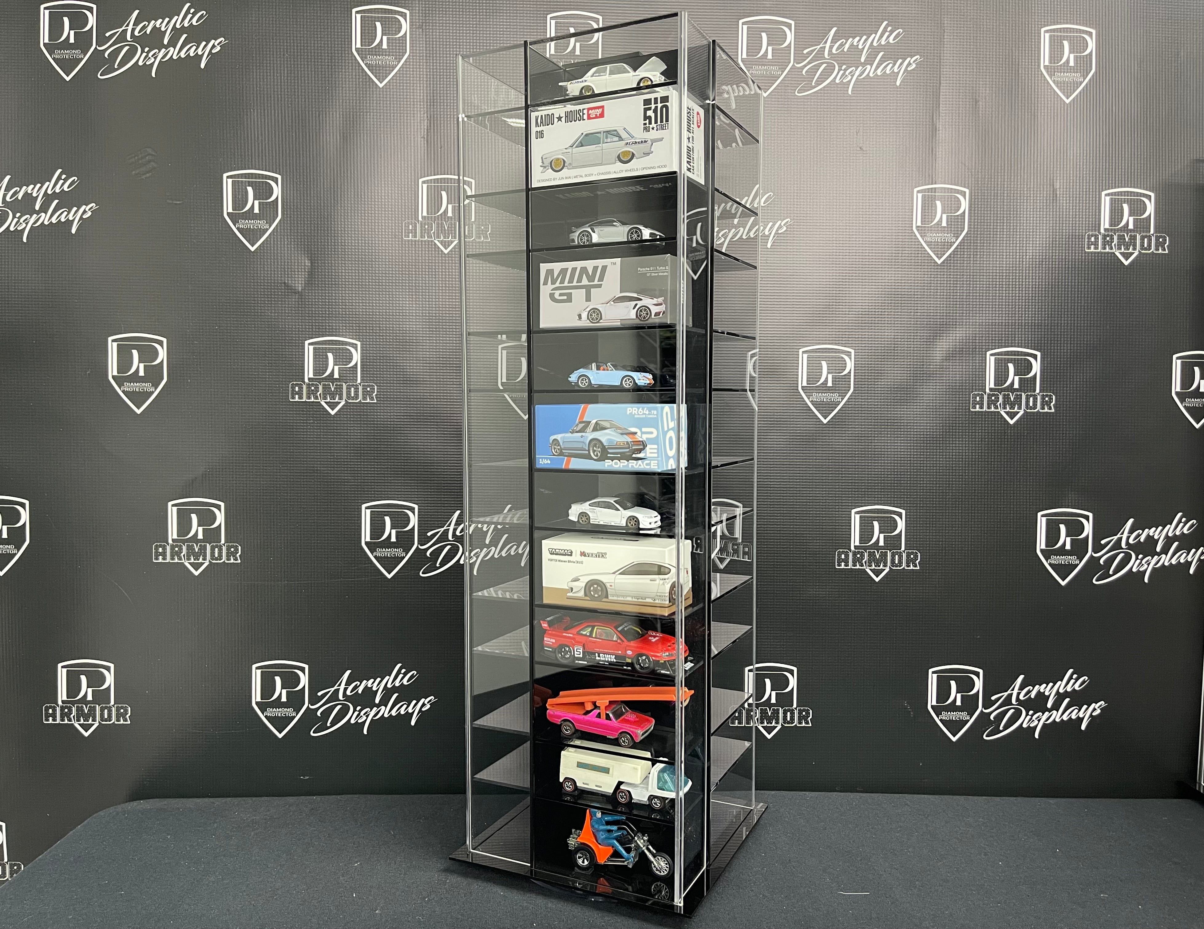 Kaido House/Mini GT Spinning Acrylic Display | Diamond Protector