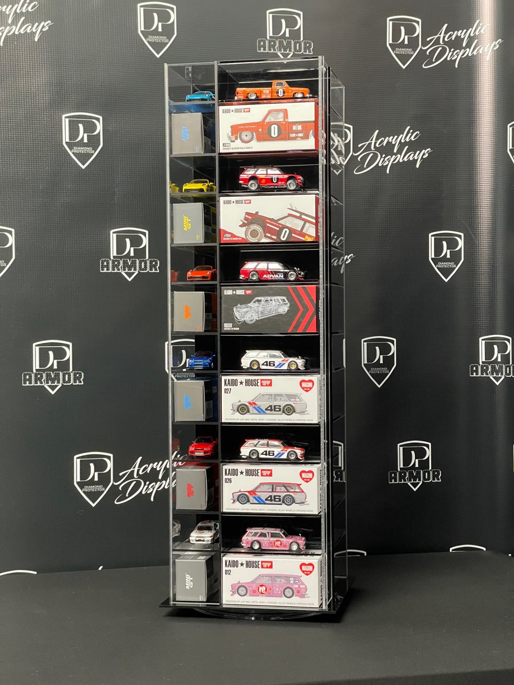 Kaido House/Mini GT Spinning Acrylic Display - Premium  from Diamond Protector - Shop now at Diamond Protector