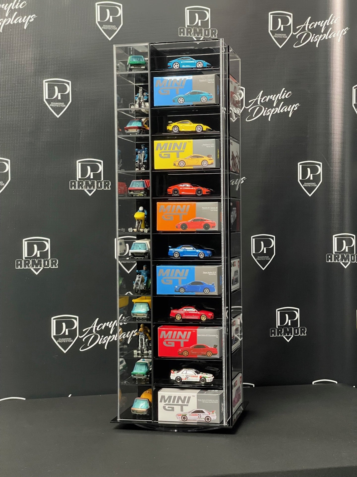 Kaido House/Mini GT Spinning Acrylic Display - Premium  from Diamond Protector - Shop now at Diamond Protector