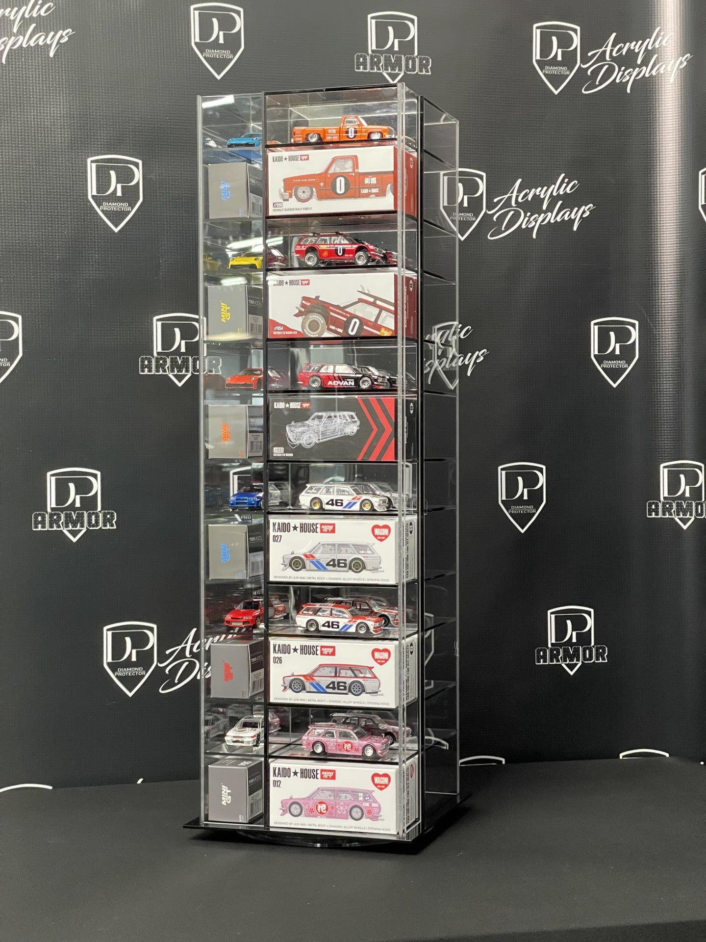 Kaido House/Mini GT Spinning Acrylic Display - Premium  from Diamond Protector - Shop now at Diamond Protector