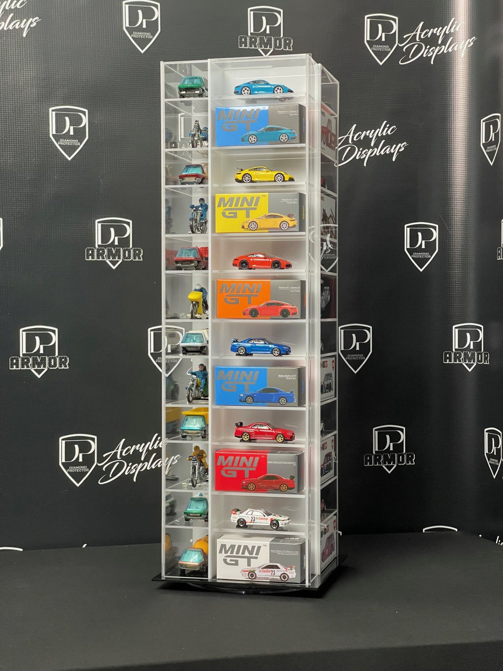 Kaido House/Mini GT Spinning Acrylic Display - Premium  from Diamond Protector - Shop now at Diamond Protector