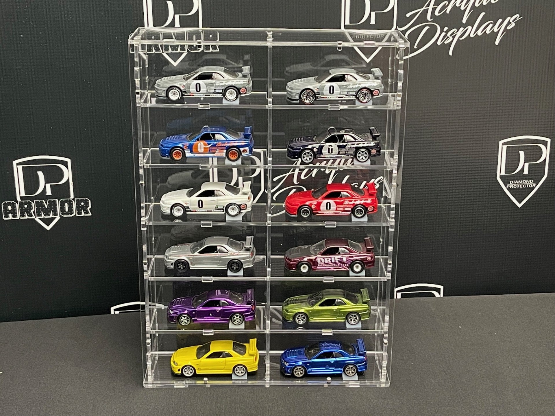 12-Car Acrylic Display (L-2*6) - Premium  from Diamond Protector - Shop now at Diamond Protector