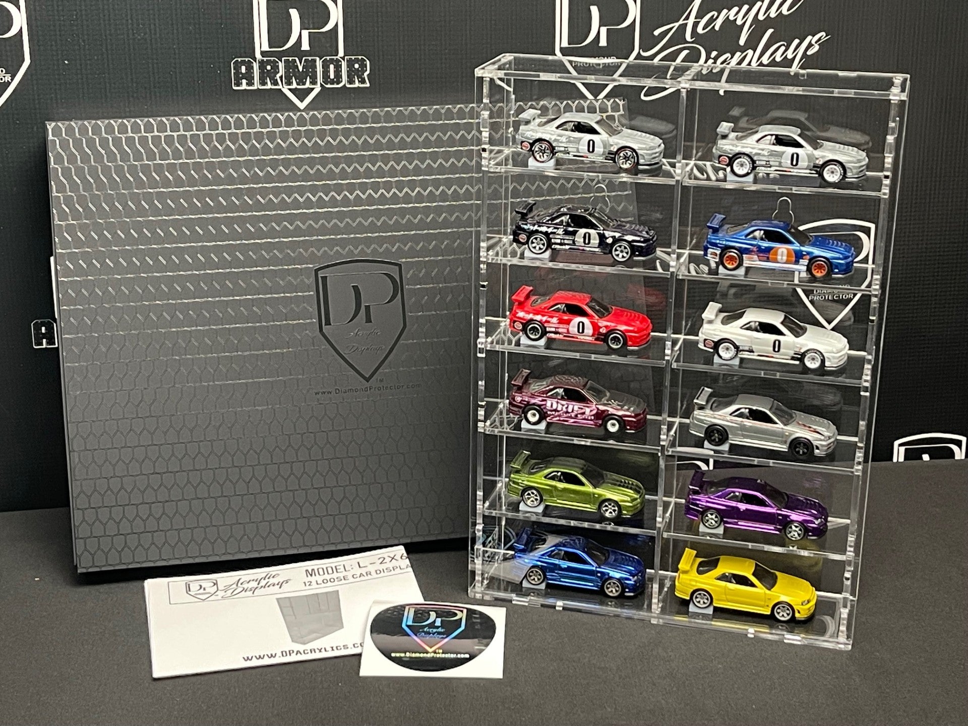 12-Car Acrylic Display (L-2*6) - Premium  from Diamond Protector - Shop now at Diamond Protector