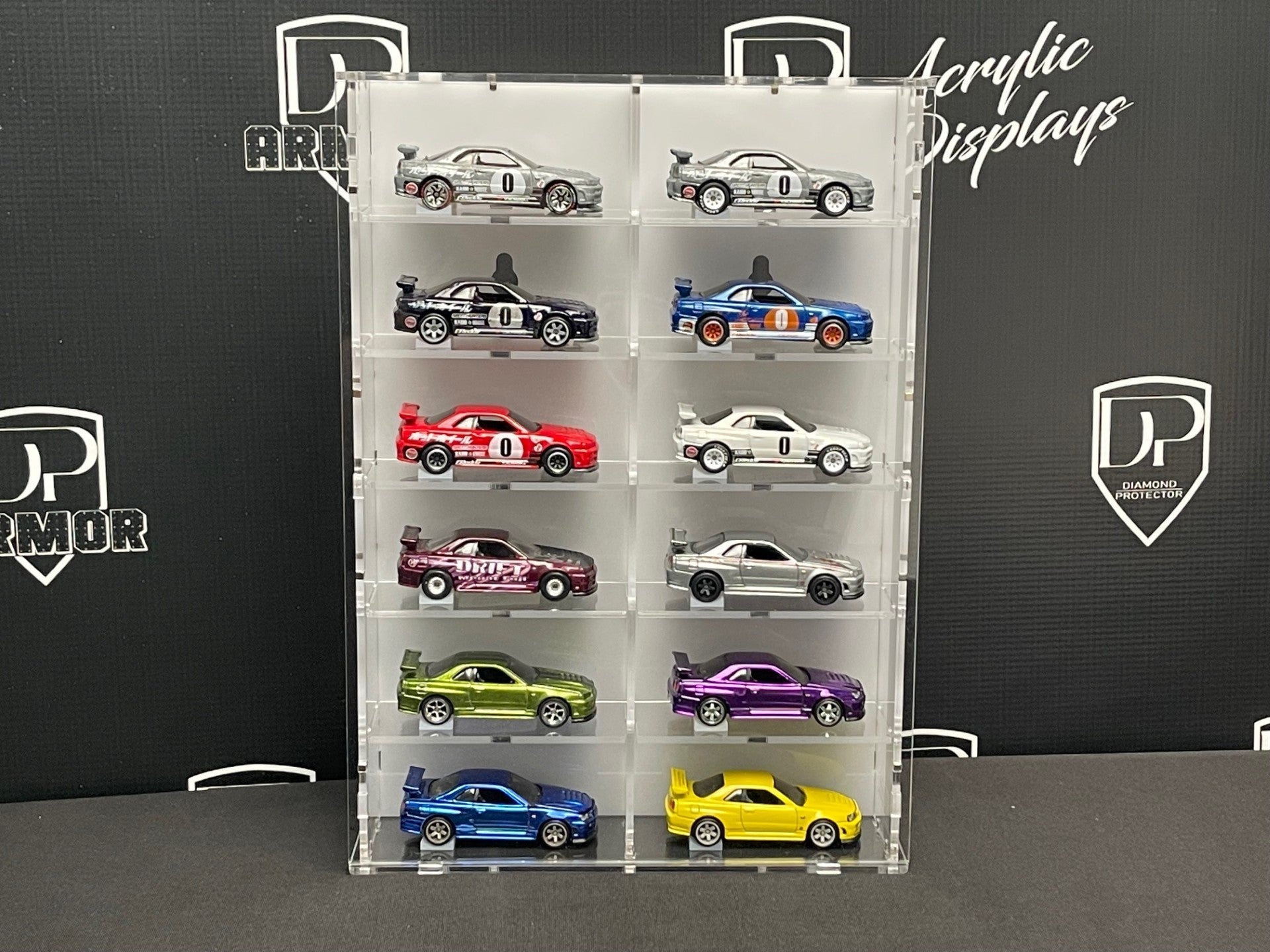 12-Car Acrylic Display (L-2*6) - Premium  from Diamond Protector - Shop now at Diamond Protector