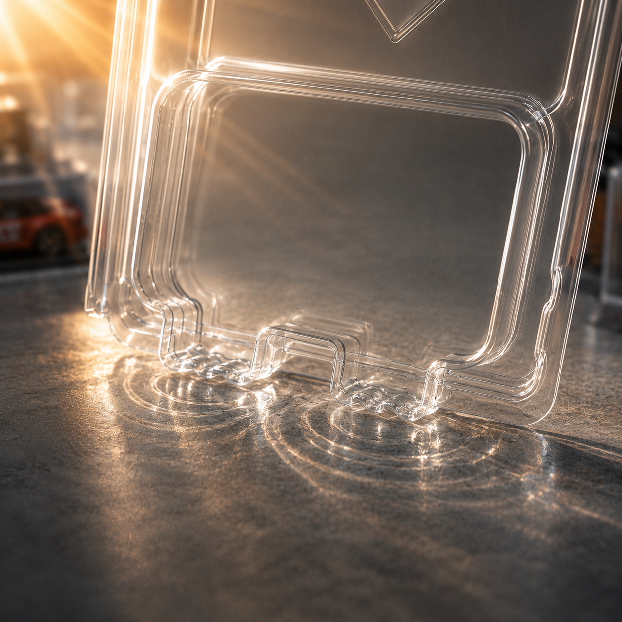 Shock-absorbing feet on Diamond Protector