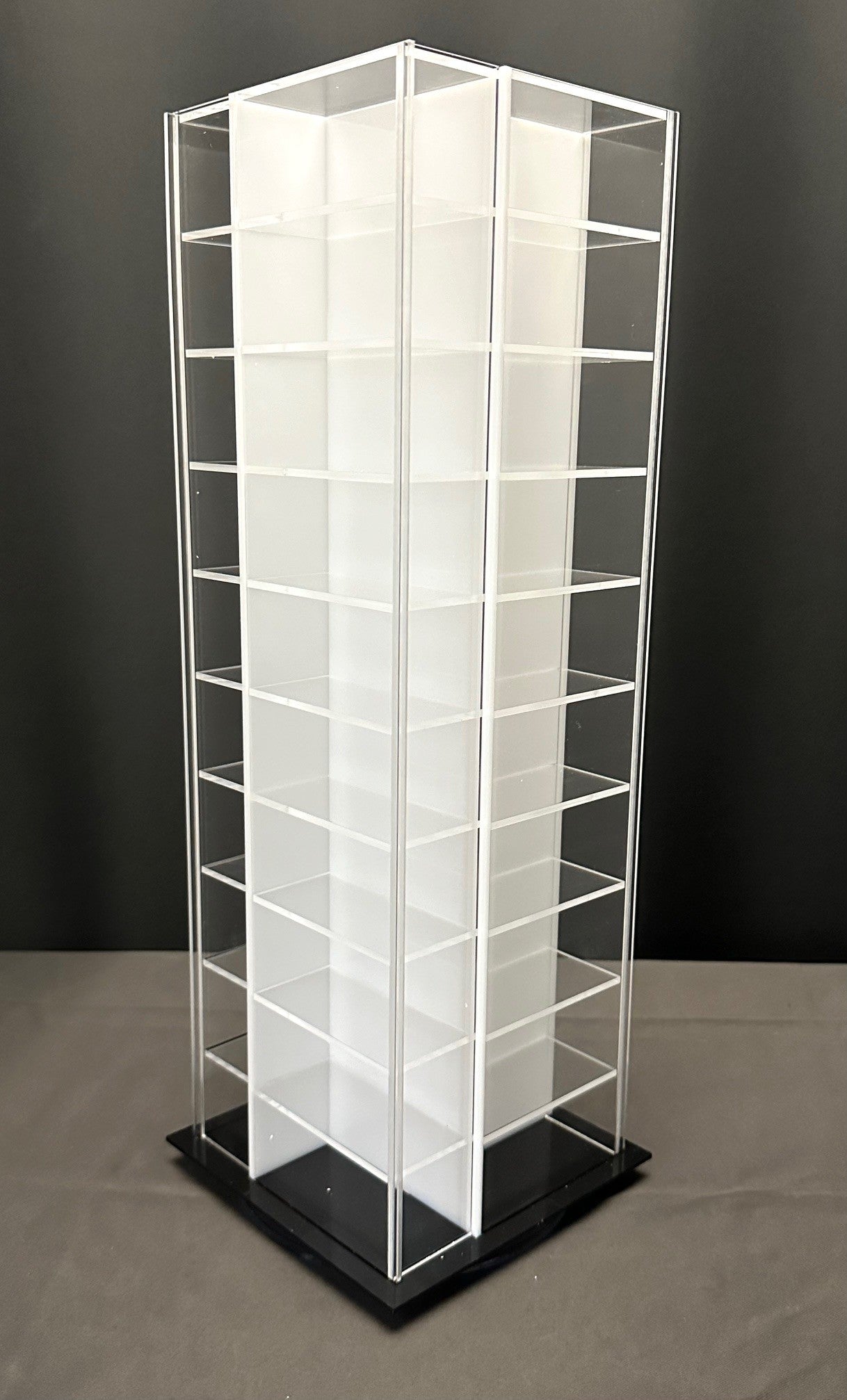 40-Car Spinning Acrylic Display Retailer Case of 4 - White Back - Premium  from Diamond Protector - Shop now at Diamond Protector