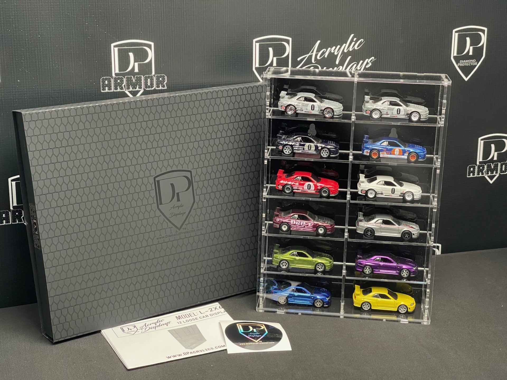 12-Car Acrylic Display (L-2*6) - Premium  from Diamond Protector - Shop now at Diamond Protector