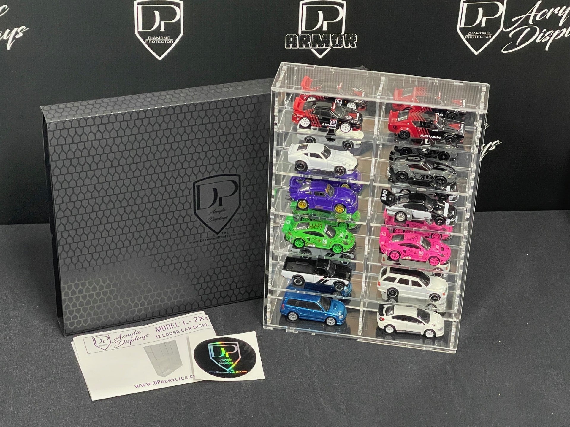 12-Car Acrylic Display (L-2*6) - Premium  from Diamond Protector - Shop now at Diamond Protector