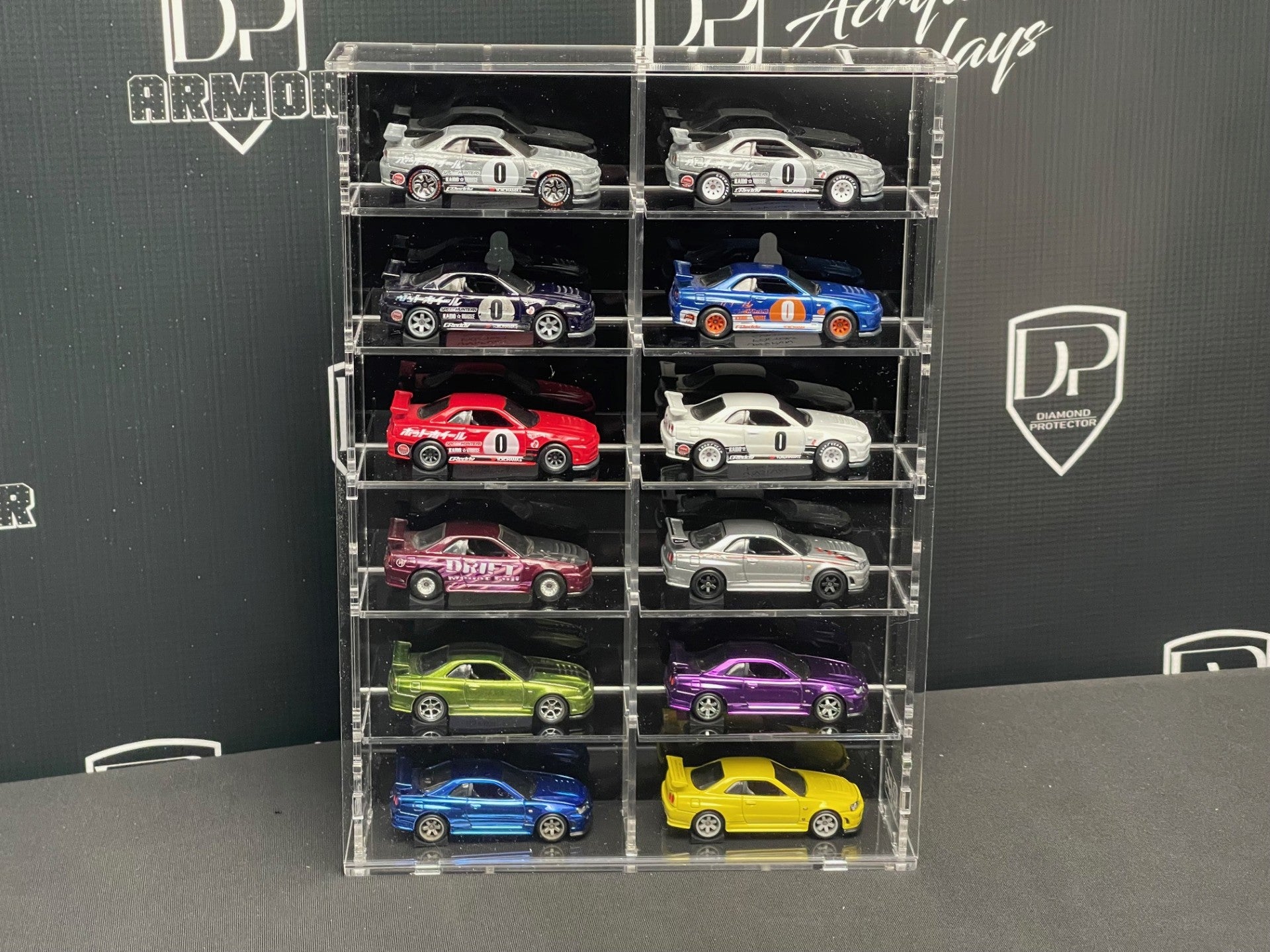 12-Car Acrylic Display (L-2*6) - Premium  from Diamond Protector - Shop now at Diamond Protector