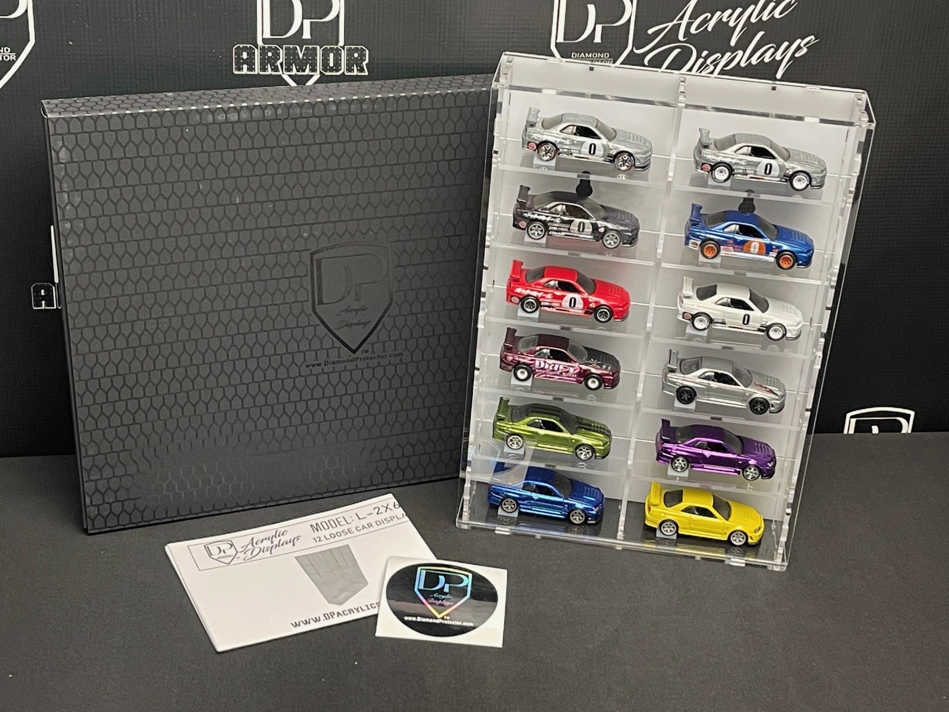 12-Car Acrylic Display (L-2*6) - Premium  from Diamond Protector - Shop now at Diamond Protector