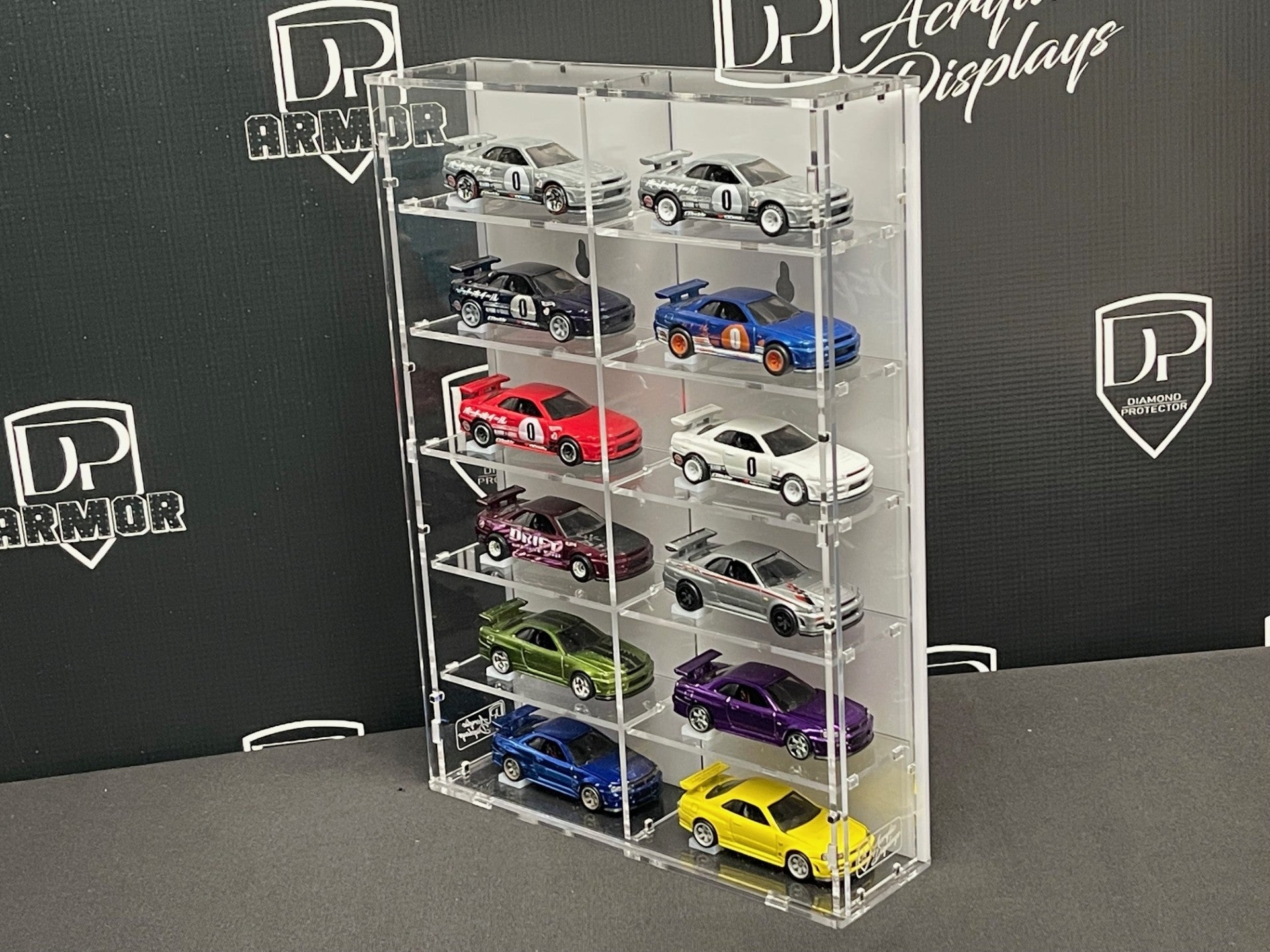 12-Car Acrylic Display (L-2*6) - Premium  from Diamond Protector - Shop now at Diamond Protector